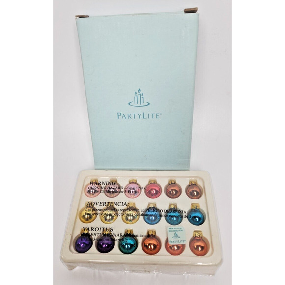 Partylite Glowing Tree Ornament Set Extremely Rare Retired NIB P2A/P7855 Multi - Picture 1 of 3